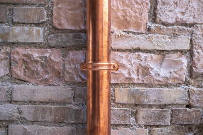 Copper Downspout Installation